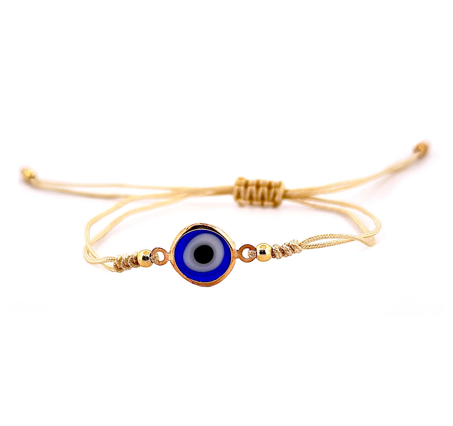 Cute4Girls Boho Gaze, Adjustable Rope Braided Turkish Eye Bracelet.